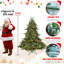Arbre de Noël de 7,5 pi avec 850 lumières UL, 2441 pointes réalistes, base large pour des espaces spacieux, environnements à branches articulées à installation rapide,