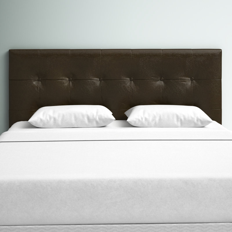 Tête de lit tapissier à panneau Widmer, Très grand, Brun