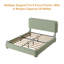 Base de lit plateforme tapissier Boucle avec tête de lit réglable et coins arrondis doux-647900472-647900474
