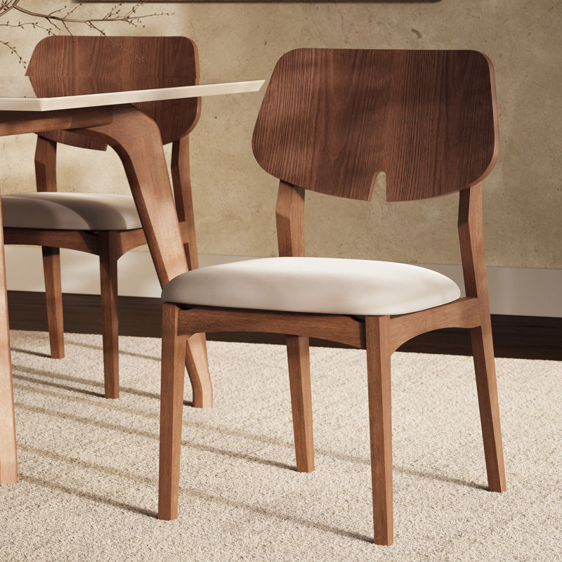 Modern Brazilian Beth Side Chair, Essence Gray/Ebano