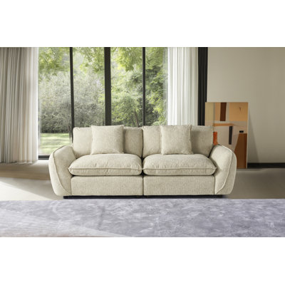 Canapé en tissu d'ameublement en chenille 2 pièces 96 po. 96 po.