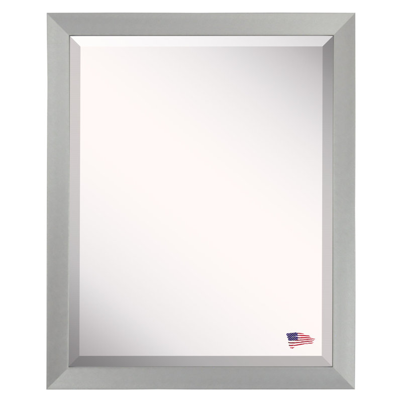 Metal Flat Wall Mirror, 30" H x 36" W