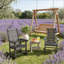 Chaises larges avec accoudoirs, chaises berçantes d'extérieur 2 pièces