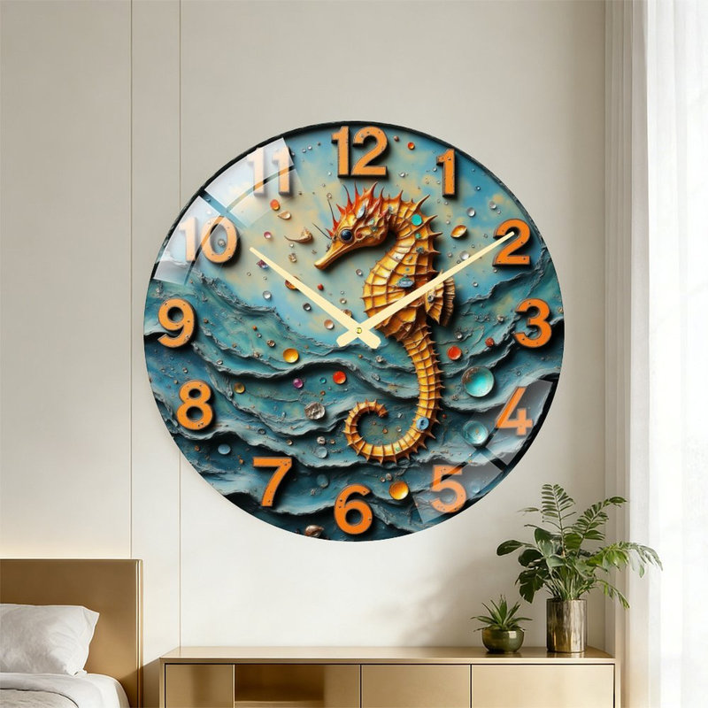 Horloge murale Seahorse - horloge murale 24 po