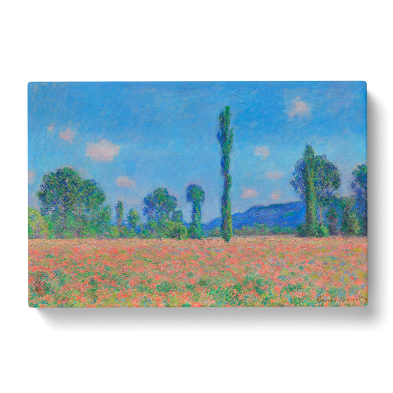 Poppy Field In Giverny Vol.2 by Claude Monet - Wrapped Canvas Painting, 40cm H x 60cm W x 3cm D