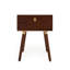 Table de chevet en bois massif avec 1 tiroir, convenant à la chambre à coucher et au salon-111238103
