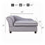 Méridienne rembourrée en lin avec rangement caché - L 30 po x l 18 po x H 16 po