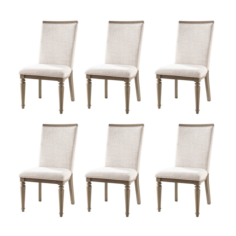 Claudio 20''W Transitional Upholstered High Back Dining Chair with Upholstered Back Set of 6, 6
