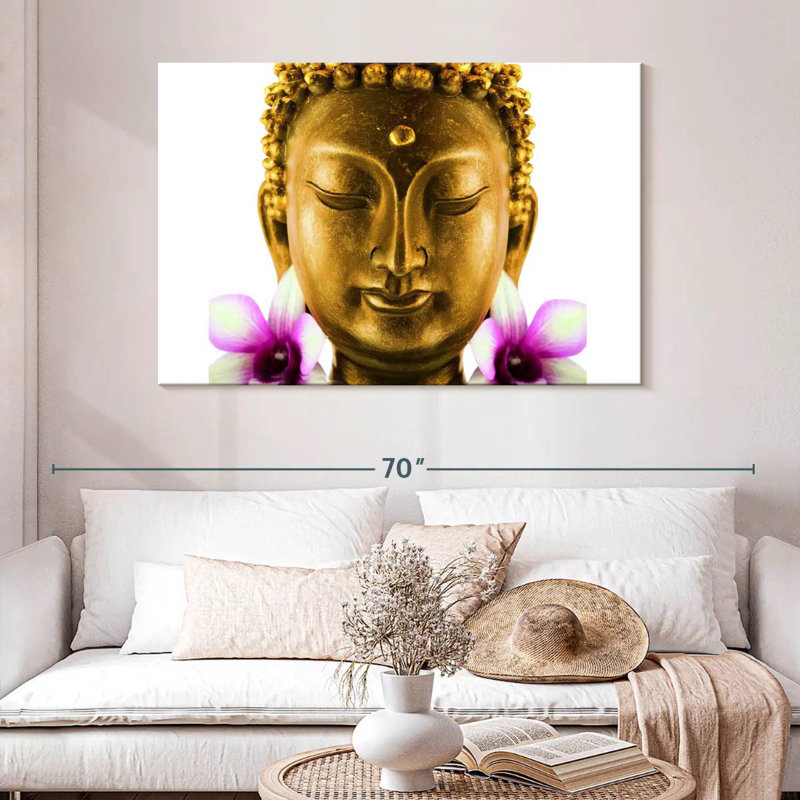 Bouddha Adella en fleurs, H 32 po x l 48 po