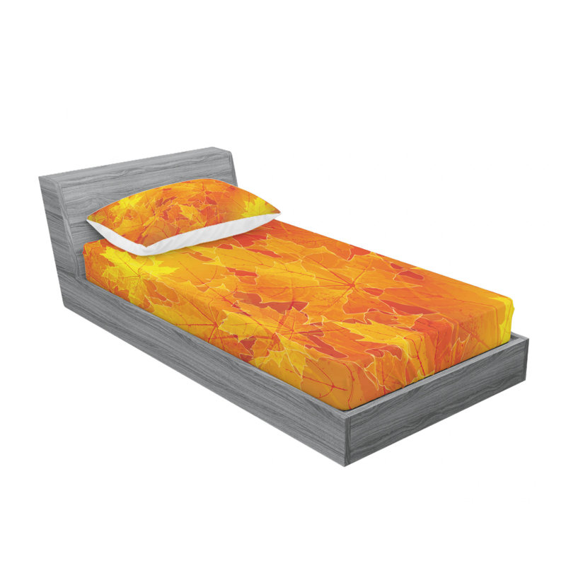 Microfiber Floral Sheet Set, Twin XL Sheet Set with Fitted Sheet