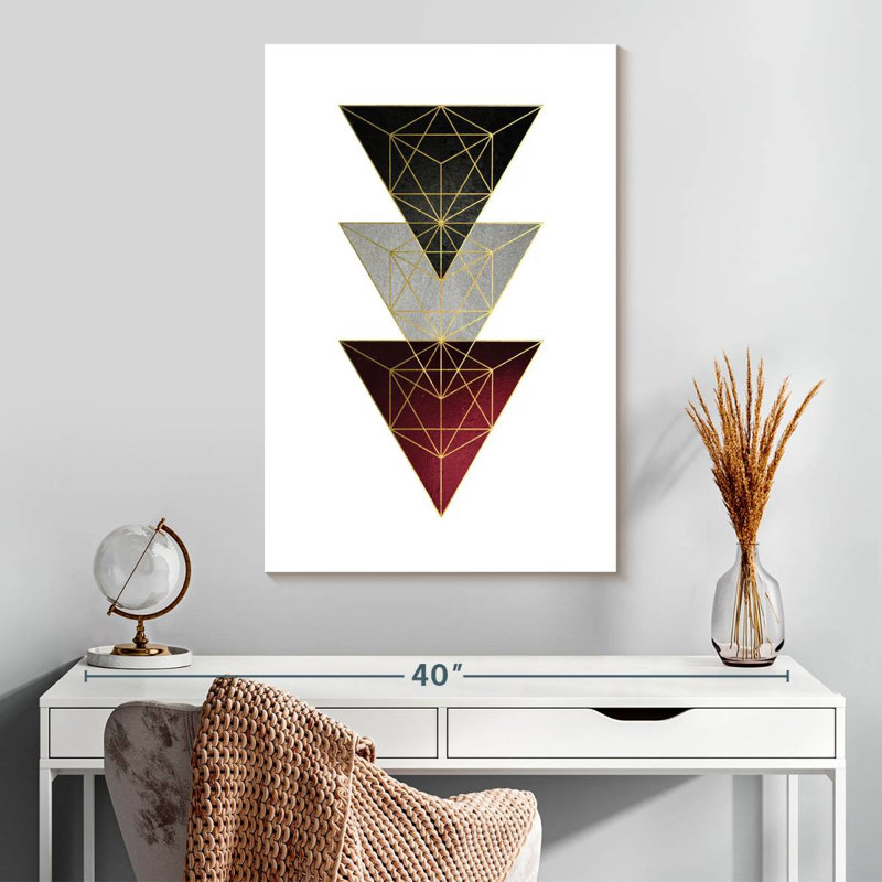 Avery Burg Black Gold Geo II, 30" H x 20" W