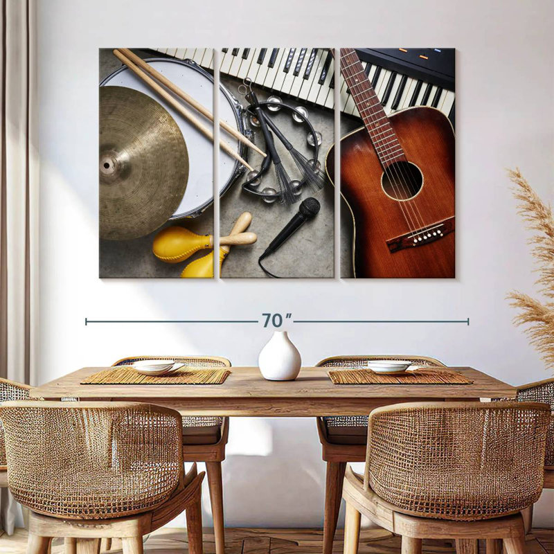 Collection d'instruments de musique Abarca, H 36 po x l 57 po