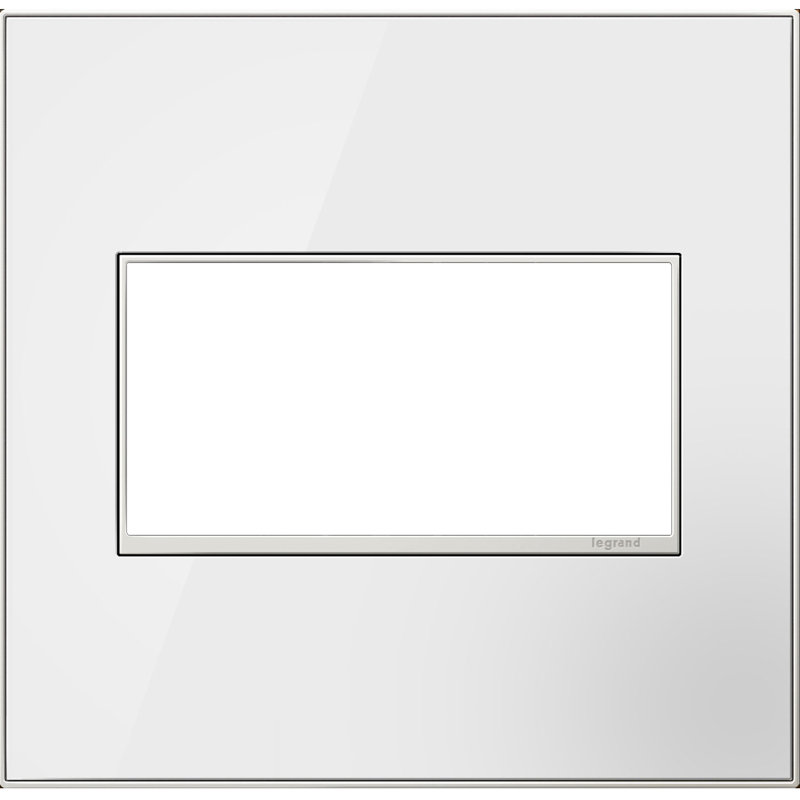 Adorne® Wall Plate, Mirror White-on-White