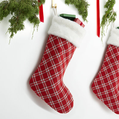 Personalization Mall Plaid Noel Christmas Stocking
