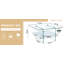Table basse carrée 31,4 pouces à deux niveaux - une combinaison élégante de verre transparent et d'autocollant en marbre. Elle peut être utilisée comme table basse, table d'appoint ou présentoir.-855776231-855776234