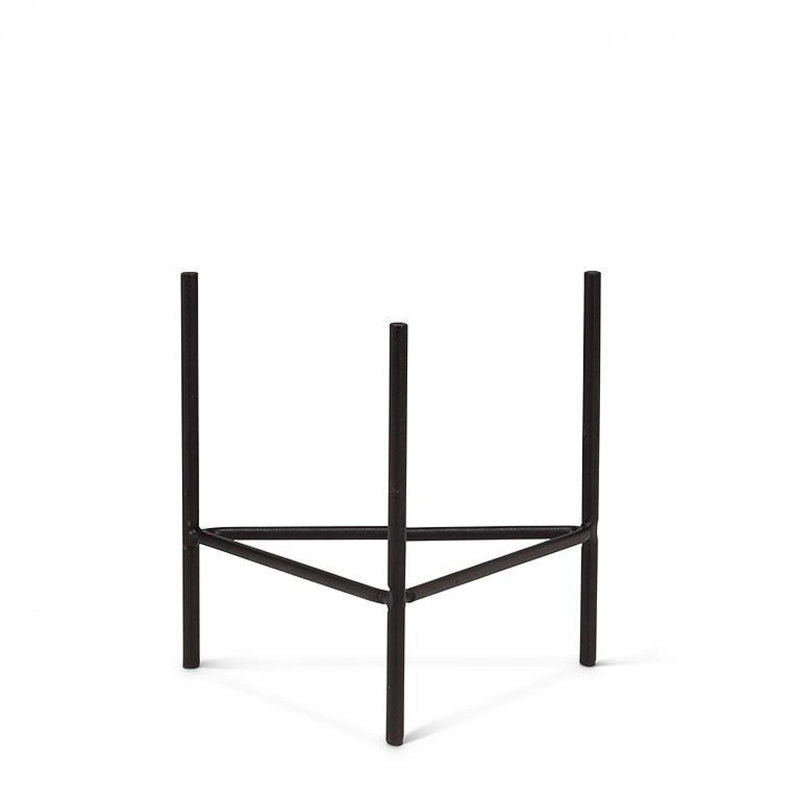 Support pour plante à trépied noir, H 4,25 po x l 4,25 po x P 4 po