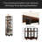 5 Tiers Rotating Bookshelf, Corner Bookcase, 360 Display Wood Spinning Bookshelves, Floor Standing Bookcase Narrow Shelf