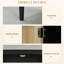 Buffet, armoire buffet avec 2 portes et tablettes en rotin