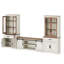 Ensemble de rangement de cuisine Glenford - 3 armoires centrales (2 portes de grange coulissantes) avec deux grands garde-manger (3 tablettes + armoires à portes de grange), H 73,3 po-90967553