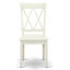 Ensemble de salle à manger moderne de 5 pièces comprenant une table ovale en bois avec rallonge papillon et 4 chaises, 101,6 x 193,3 cm, blanc lin-1344105643