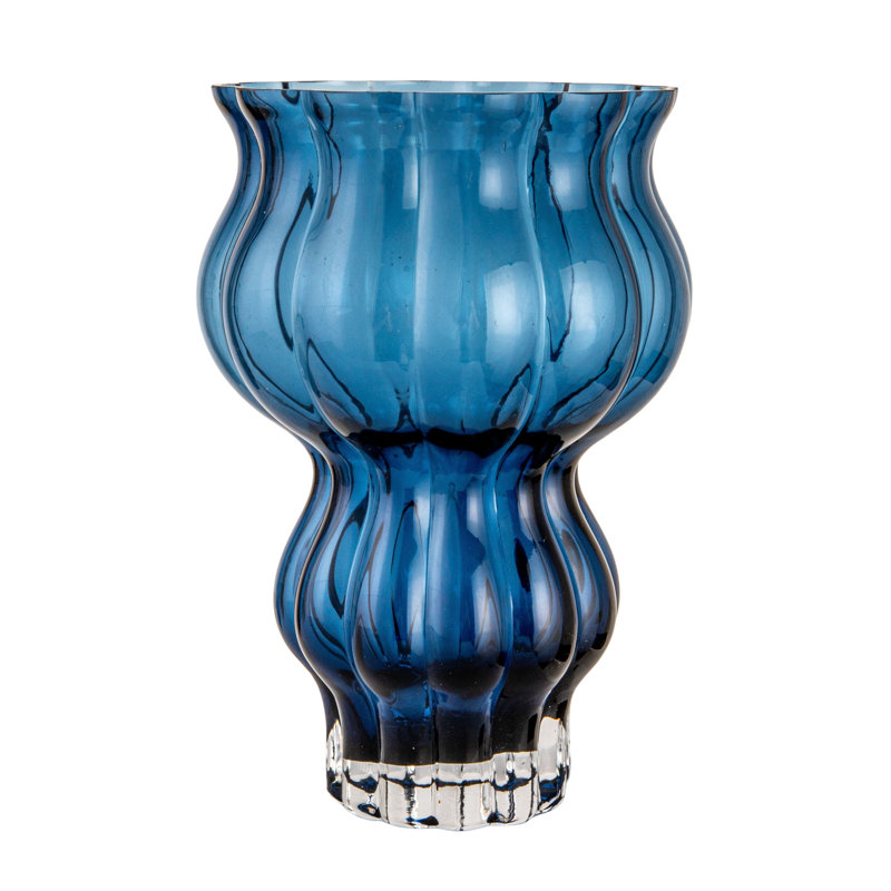Round Pressed Glass Vase