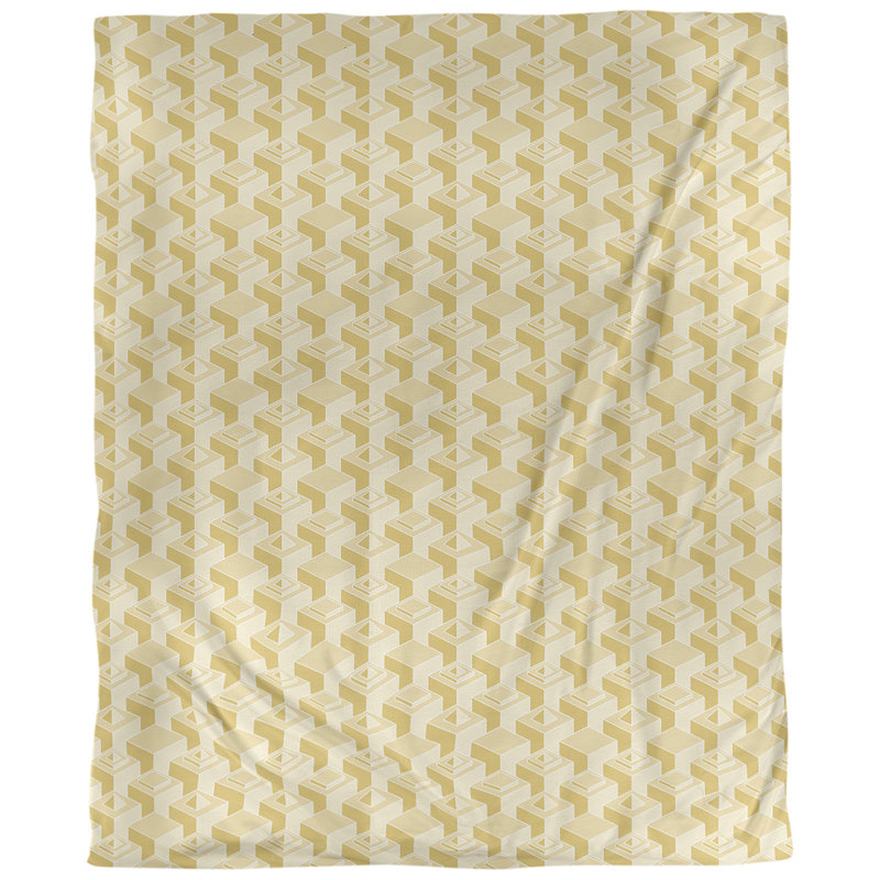 Tissu skyscrapers, Jaune, L 54 po x l 36 po, Coton peigné pima