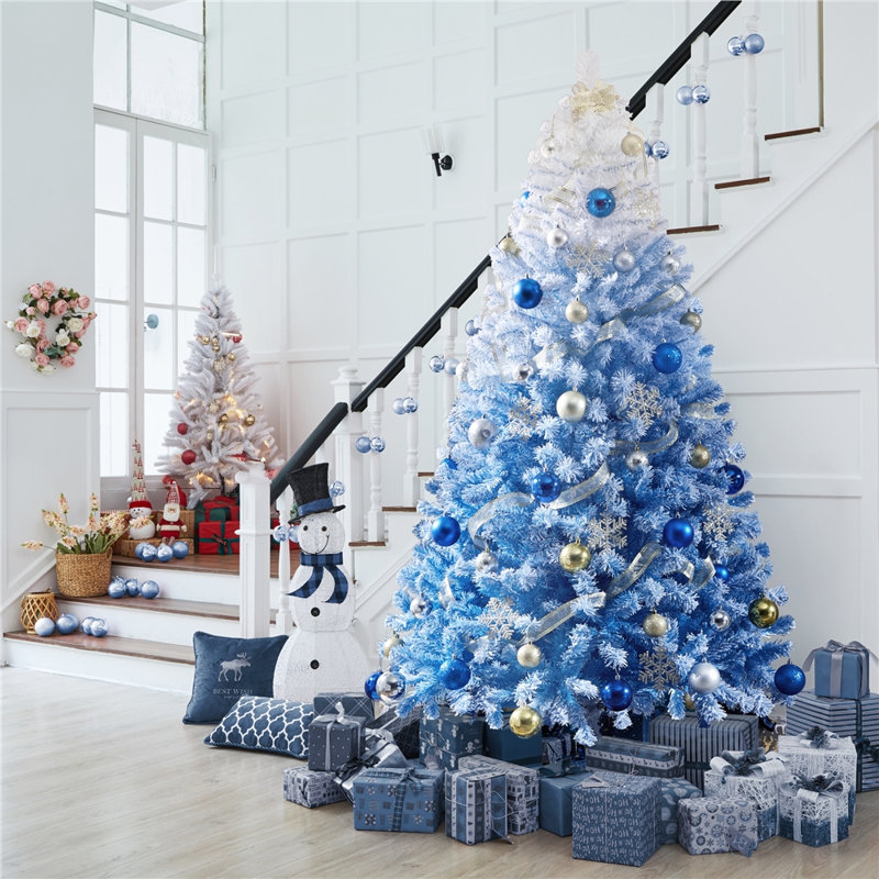 Arbre de Noël artificiel floqué Lake Lake, 7.5', Non pré-éclairé