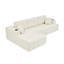 Canapé d'angle modulaire en chenille de style nuage de 108 pouces avec méridienne réversible et porte-gobelets-1792597575-1792597574