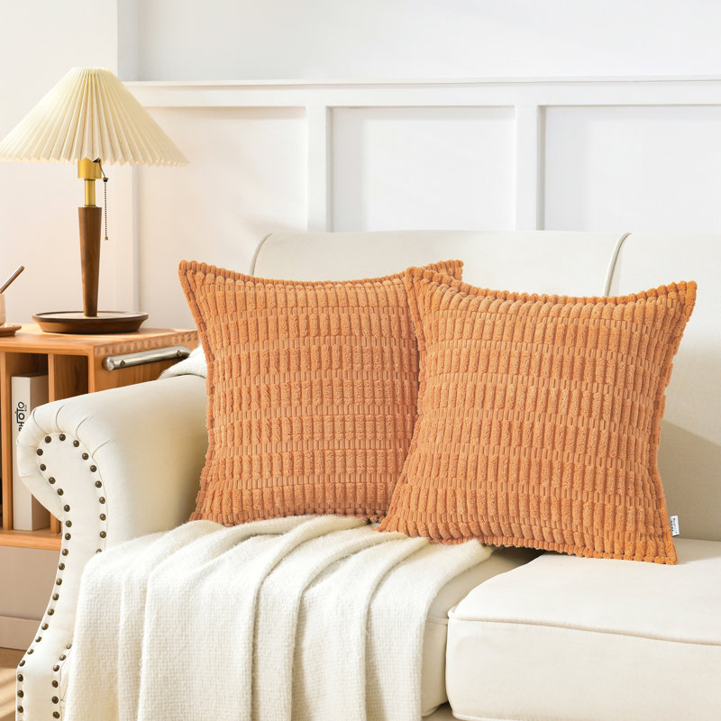  Housse pour repose-pieds Boucle, Carré 20 po, Orange
