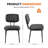 PU Leather Upholstered Side Dining Chairs Set with Backrest (Set of 4)-1298915355