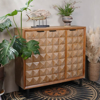 Rangement pour chaussures en bois massif Burlywood