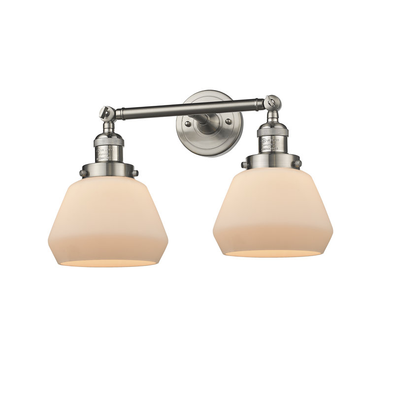 Chill 2 - Light Dimmable Vanity Light, Brushed Satin Nickel, Matte White Cased