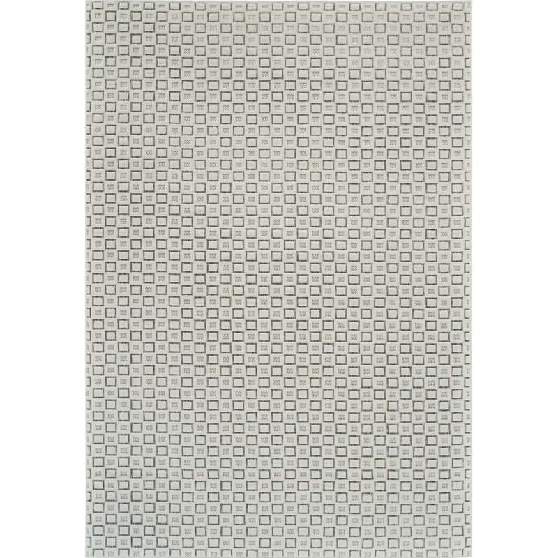 Rug Branch Vector 8' x 10' (7'10" x 10') Cream/Beige Geometric Indoor Area Rug, Contemporary, Low Pile, Stain-Resistant Carpet - Living Room, Bedroom, Dining Room, and Kitchen