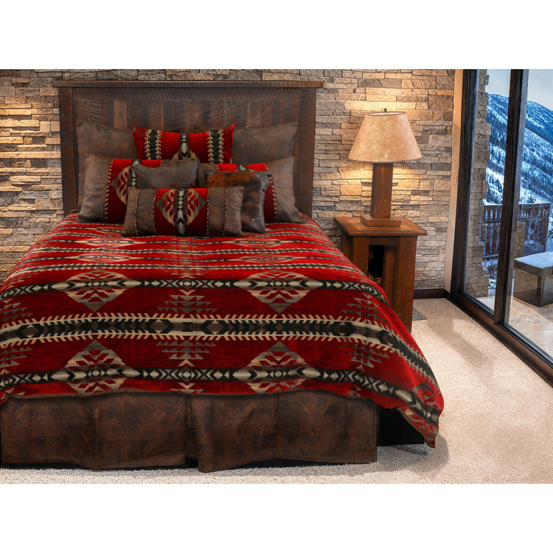 Wooded River Gallop Claret - Value Set - Super King, Super King Duvet Cover + 5 King Shams