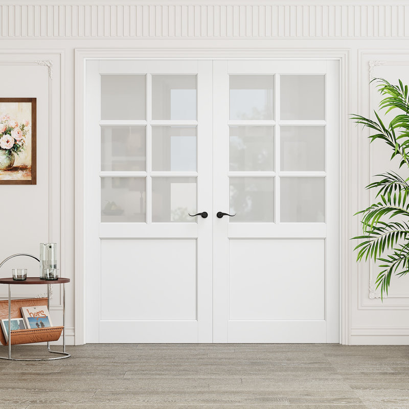 Porte de garde-manger 6 portes Lite, 72 po x 80 po, Blanc