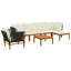  Garden Lounge Set Solid Acacia Wood & Rope Sofa Outdoor Furniture Patio