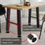 Set of 2 X-Shape Steel Table Legs | Heavy Duty H-Style Base for Dining, Kitchen Island & Coffee Tables, Sturdy Support