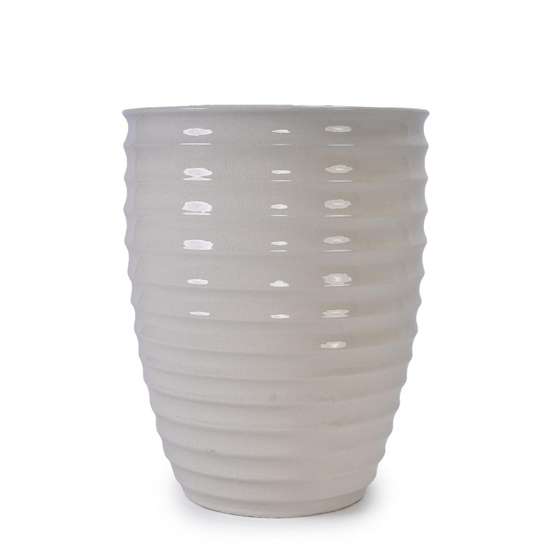 High-quality ceramic flower pots, Milk White