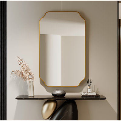 Irregular Wall Mirror Unique Rectangle Mirrors for Bathroom，Entryway，Living Room, Bedroom