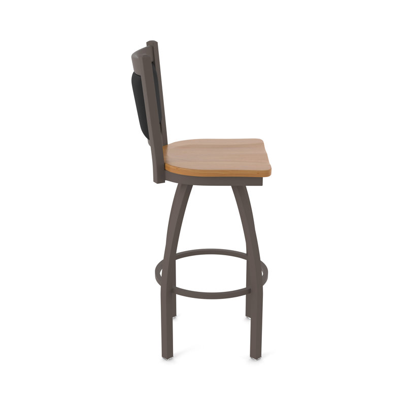 Tabouret pivotant Hadleigh, Bronze, Érable moyen, Tabouret de bar (siège d’une hauteur de 30 po)