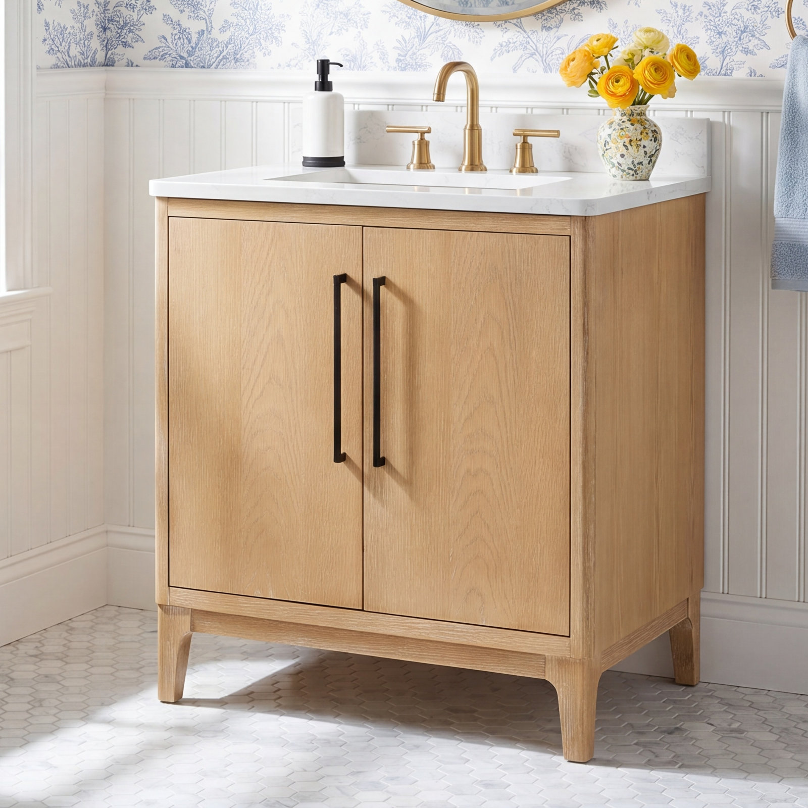 Langosta 30" Single Bathroom Vanity, Washed Ash Gray