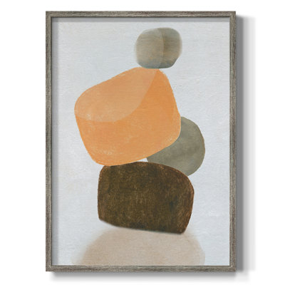 Tangerine Formation II Framed Print - Solid Wood
