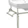 Whitehaus Collection 23" Console with Integrated Rectangular Bowl, Brass Leg Support and Side Towel Bar