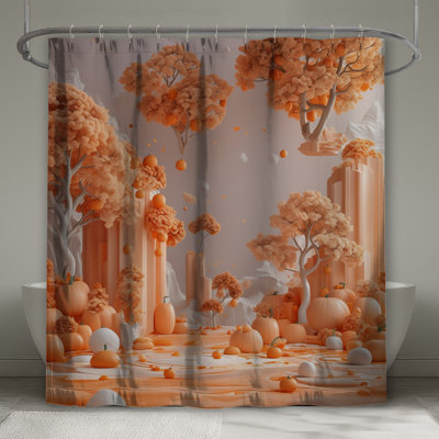 Rideaux de douche Pumpkin Floating Trees