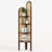 Rattan Corner Bookshelf Stand-1779104281