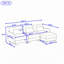 Canapé d'angle trois places en forme de L avec pouf amovible-1725303070