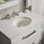 Caxton® Ceramic Oval Undermount Bathroom Sink with Overflow-1704923