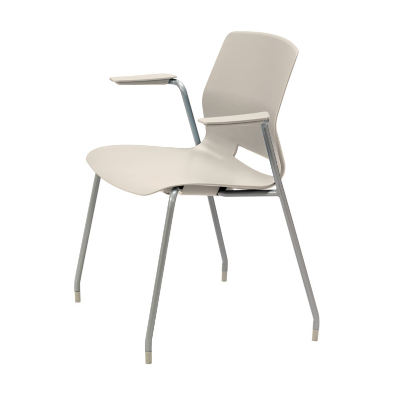 Chaise empilable Wille, Clair de lune, Sans roulettes