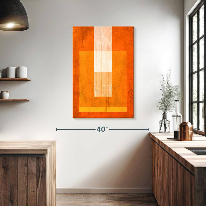 Avery Orange Paper II, 39" H x 26" W