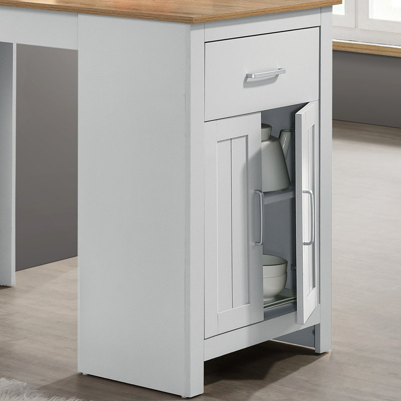 Carraton 47"Small Space Counter Height Dining Table With Cabinet And Drawer Storage